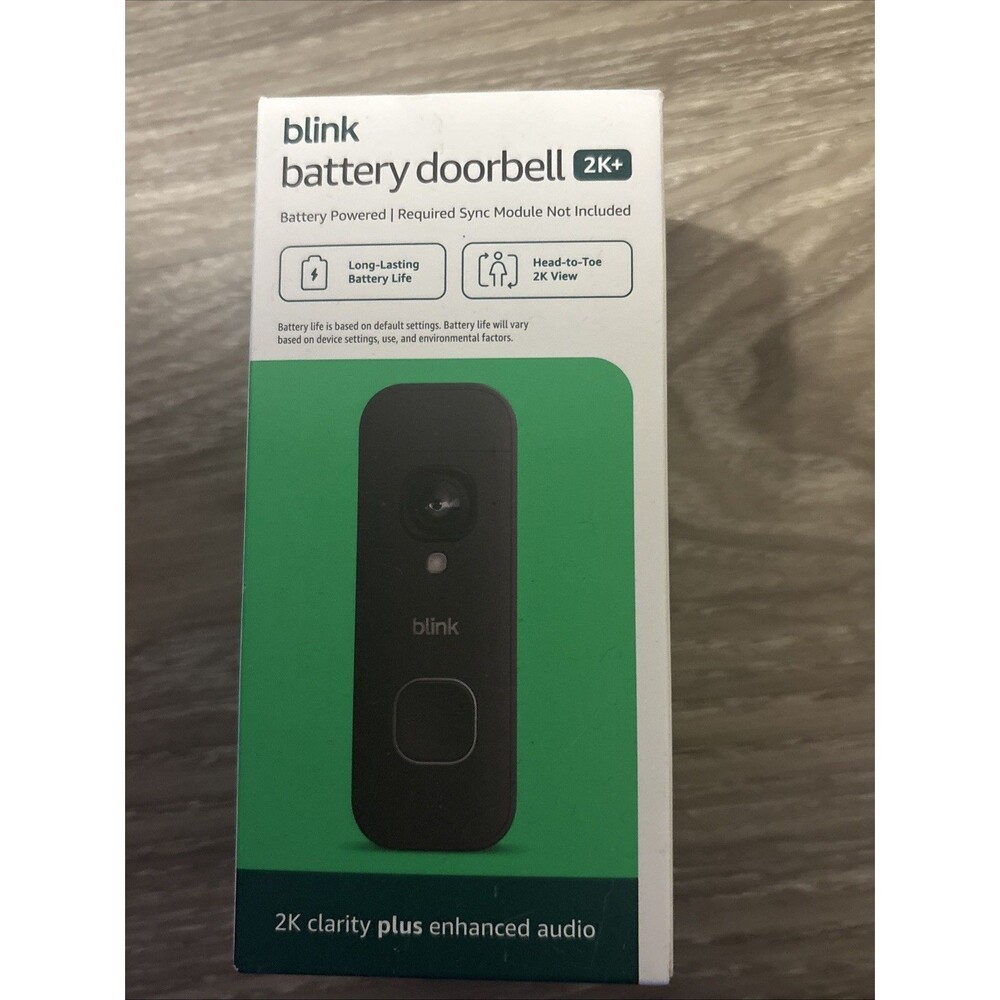 Blink Wireless Video Doorbell 2K HD Battery Camera Alexa Compatible Brand New